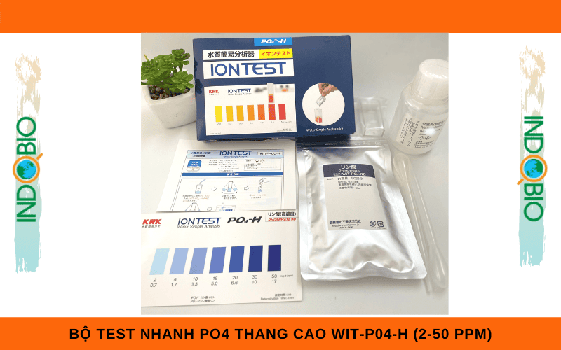 BỘ TEST NHANH PO4 THANH CAO WIT-PO4-H KRK NHẬT BẢN THANG ĐO 2-50 PPM